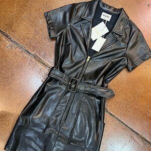 NWT Show me your mumu XS vegan leather outlaw dress
